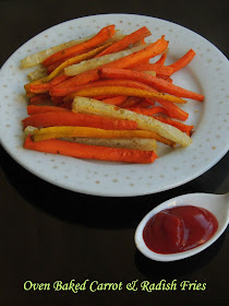 Oven Baked Carrot & radish french fries