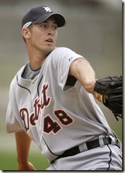 24 February 2008: Rick Porcello of the Detroit Tigers during spring training at Tigertown in Lakeland, Florida.  