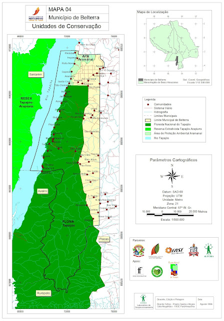 MAPA - 04 -  MUNICÍPIO DE BELTERRA - UNIDADES DE CONCERVAÇÃO