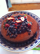 Happy Birthday Cake for Cath. This cake was a delicious chocolate heavy . (chocganache mud cake)