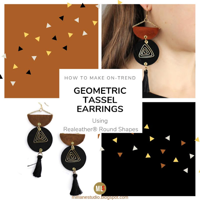 Brown and black geometric earrings blog post header