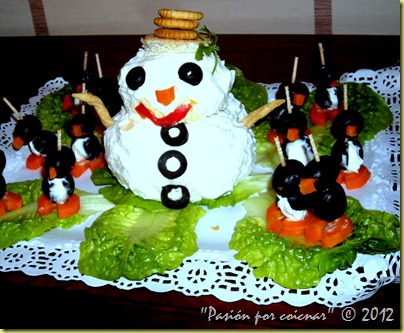 MUÑECO DE NIEVE CON QUESO 2