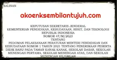 Kepsesjen Kemendikbudristek Nomor 47/M/2023