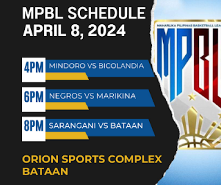 MPBL 2024: Schedule of Games on April 8, 2024