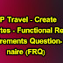 BP Travel - Create Quotes - Functional Requirements Questionnaire (FRQ)