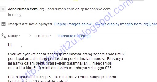 Contoh Kerja Mudah Jobdirumah 1- Pekerja Kaji Selidik 