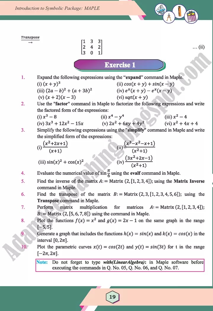 introduction-to-symbolic-package:-maple-mathematics-class-12th-text-book