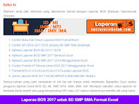 Laporan BOS 2017 untuk SD SMP SMA Format Excel