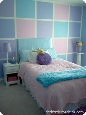 squares of color on wall