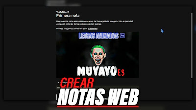 crear notas web