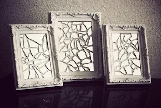 como fazer artesanato com espelho quebrado