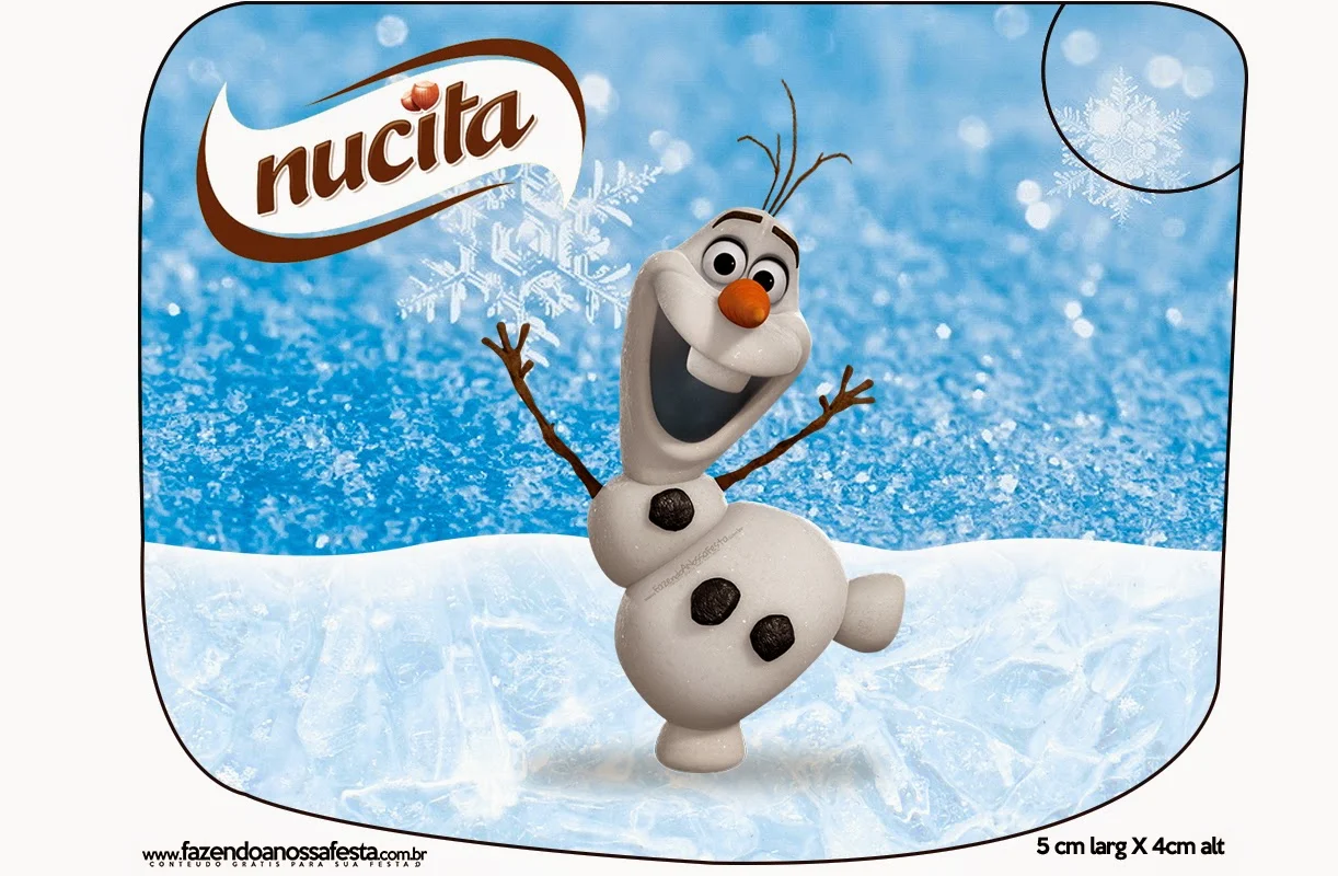 Olaf Free Printable Nucita Candy Bar Labels.