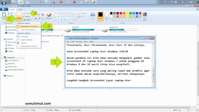 cara screenshot di laptop acer