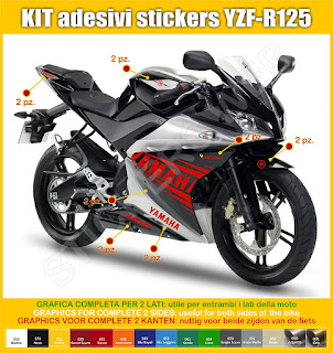 Yamaha YZF R125 Sticker decal kits