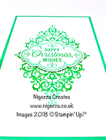 Clean & Simple Christmas Card Using Stampin' Up!® Flourish Filigree Nigezza Creates 