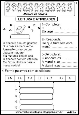 Leitura com a letra A