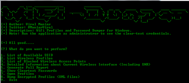 Wifi-Dumper: An Open Source Tool To Dump Wi-Fi Profiles And Clear Text Passwords