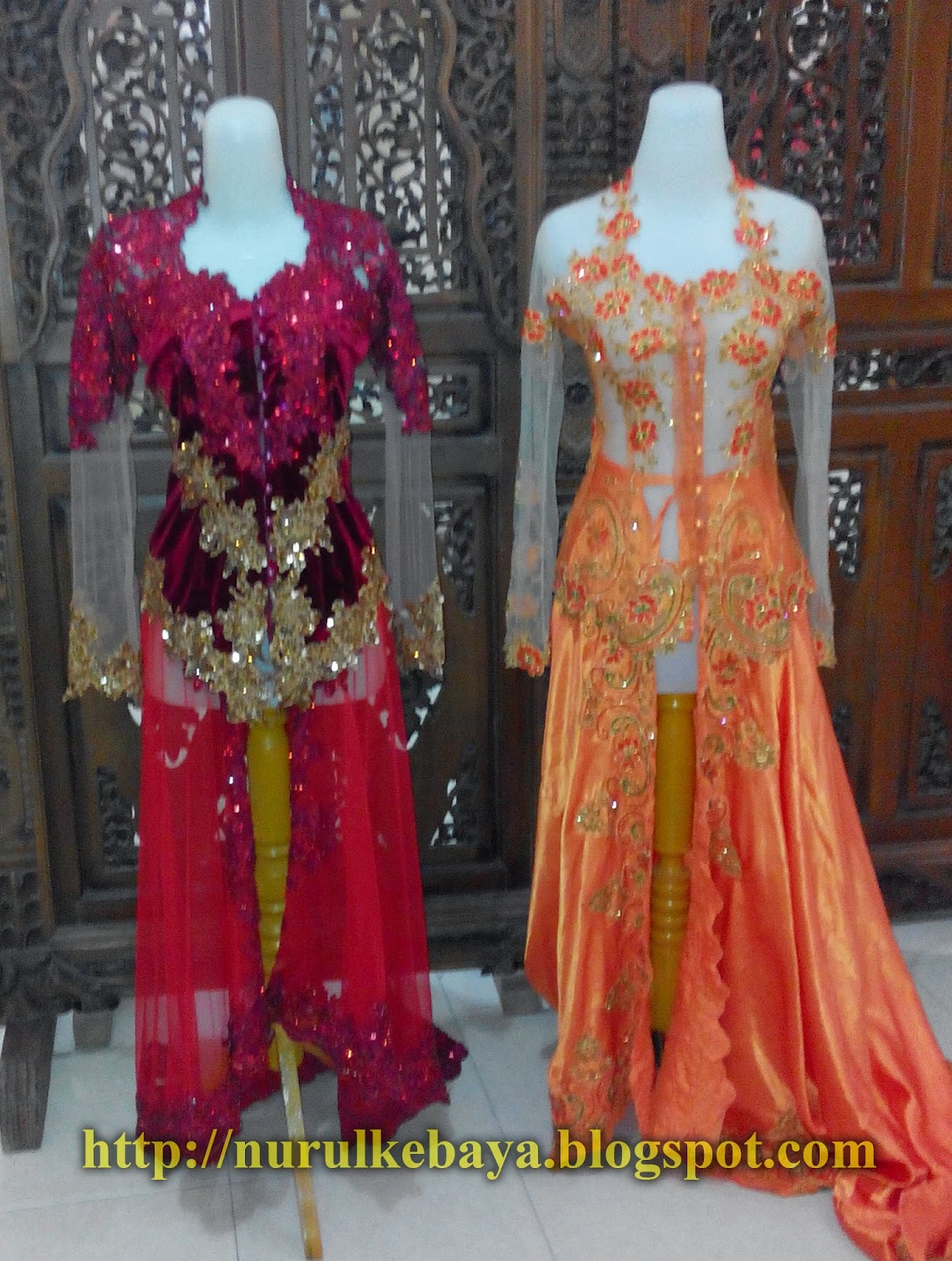 Gaun Pengantin Warna Orange