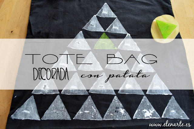 Decora tu tote bag con sellos de patata