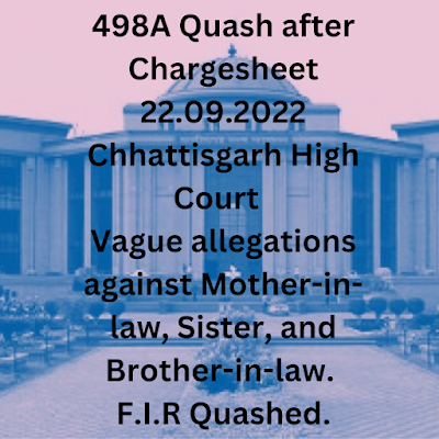498A Quash after Chargesheet 22.09.2022