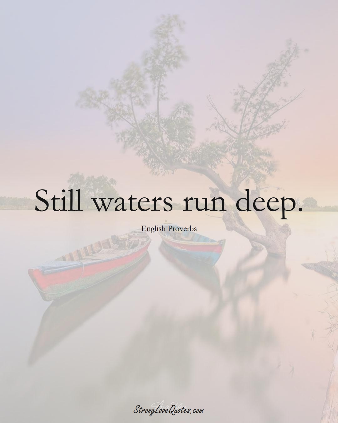 Still waters run deep. (English Sayings);  #EuropeanSayings