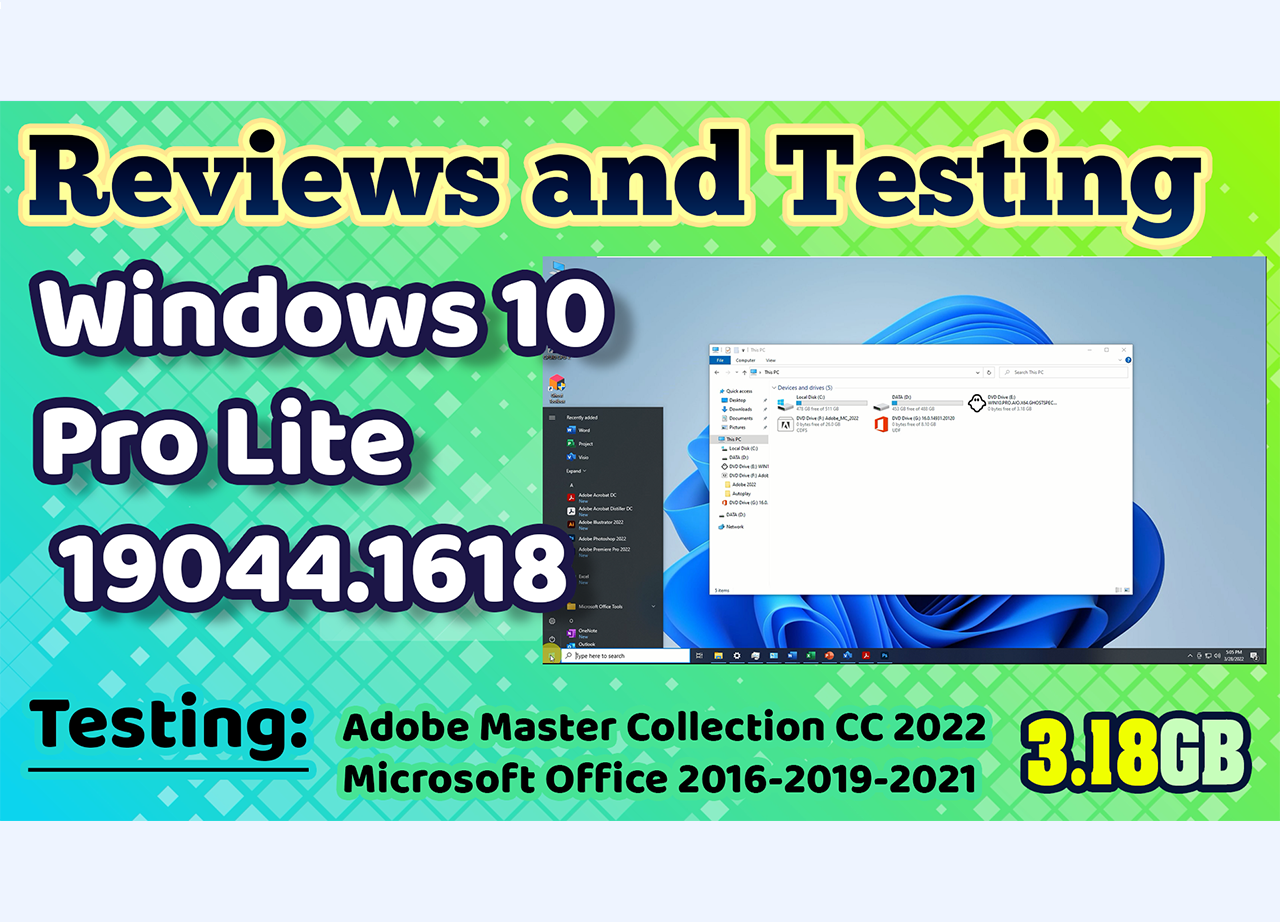 Review Windows 10 Pro Lite AIO 20H 21H 19044.1618 x64 March 2022 SUPERLITESECOMPACT (NORMAL)
