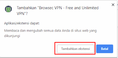 cara memasang browsec di chrome