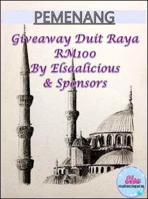 Senarai Pemenang Giveaway Duit Raya RM100 By Elsaalicious & Sponsors