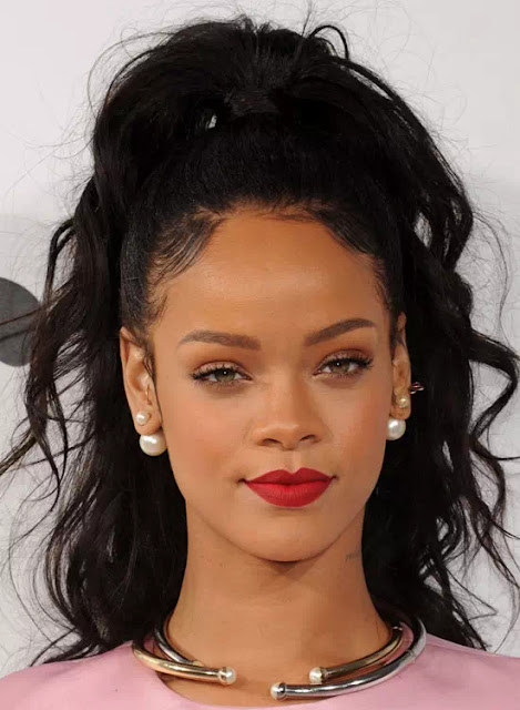 Rihanna Black High Ponytail