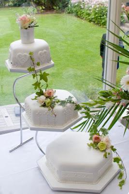 Three wedding cakes