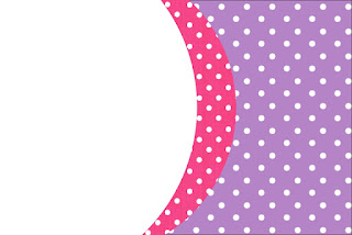 Pink, Purple and White Polka Dots Free Printable Invitations, Labels or Cards.