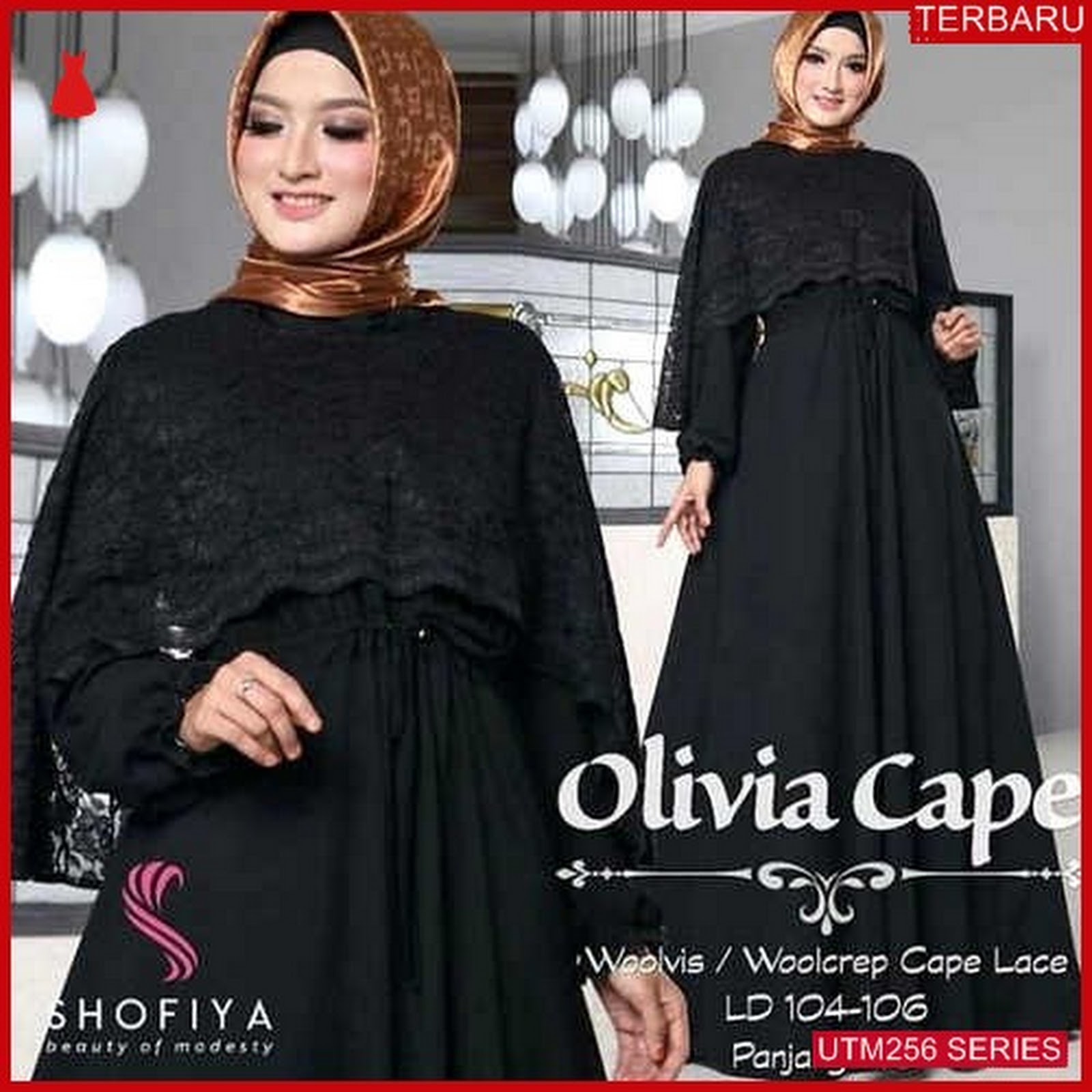 UTM256T81 Baju Ter Muslim Olivia Dewasa Cape UTM256T81 100 Terbaru