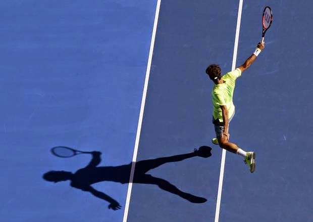  Roger Federer Tenis Backhand Avustralya Açık 2015