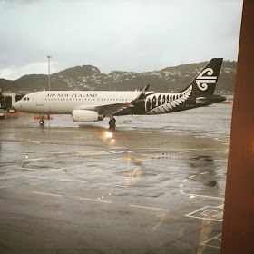 Air New Zealand plane, wellington airport