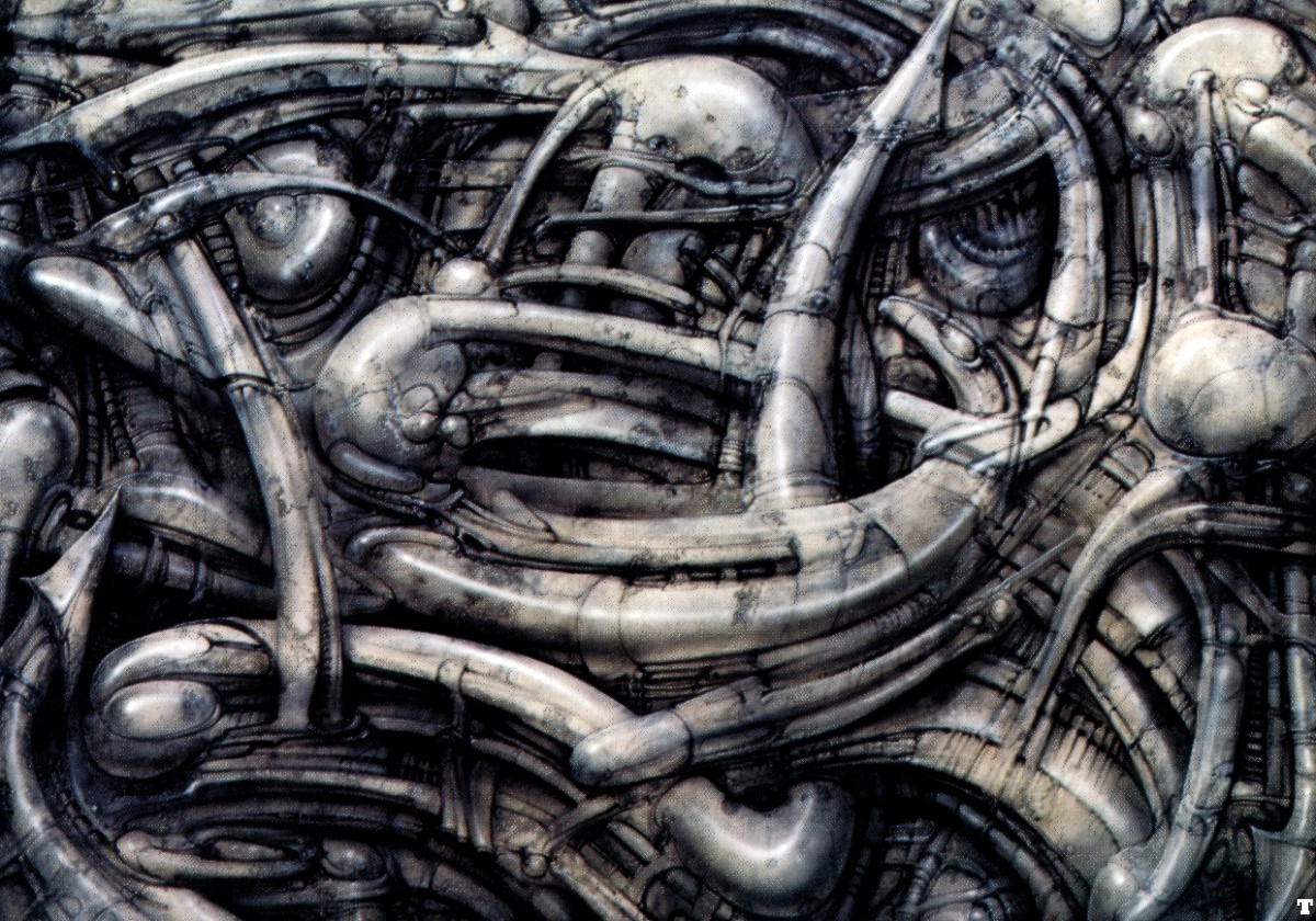 Giger, No.258, LANDSCAPE 30, acrylic on paper on wood, 70x100cm ...