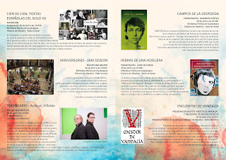 Festival de Poesía, Guadalajara, España, Arriversos, Antonio García Villarán, Luis Eduardo Aute, Mar García Lozano, María Jesús Fuentes, Mester de Vandalía, Cien de Cien, Jam Session, encuentro poético, libros, poesía, presentación, Gracia Iglesias, Pedro Gª Chain, Poemigario