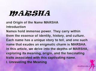 meaning of the name "MARSHA"