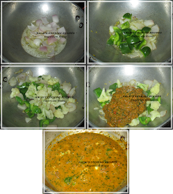 Capsicum Gravy with Cauliflower | Kudai-Milagai Cauliflower Gravy | குடை-மிளகாய் பூ-கோசு கிரேவி