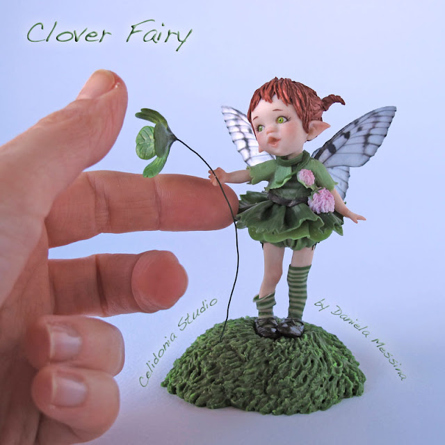 Clover Fairy art doll miniature