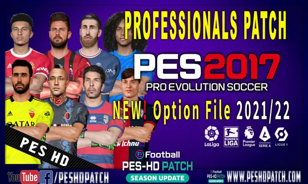 PES 2017 Professionals Patch v6.2 Option File 2022 Last Transfers July