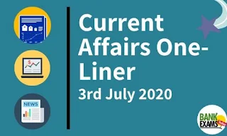 Current Affairs One-Liner: 3rd June 2020