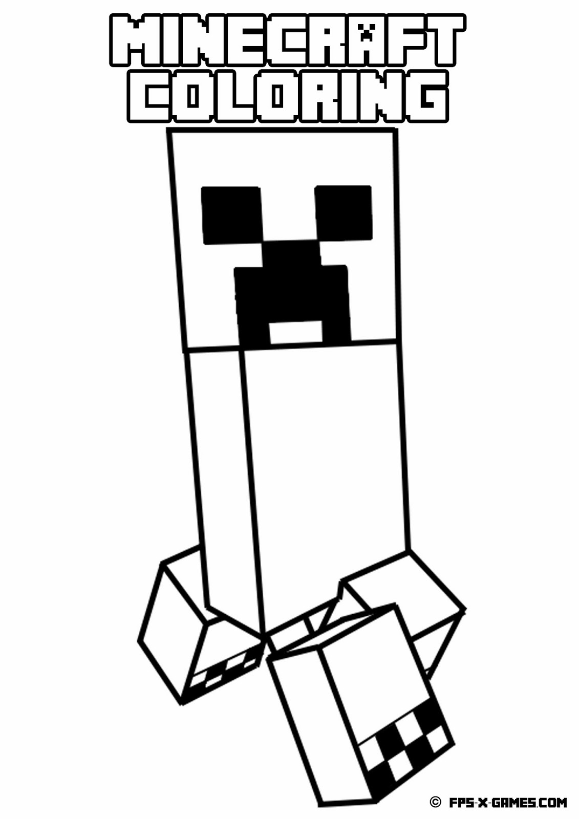 fpsxgames minecraft coloring app printable