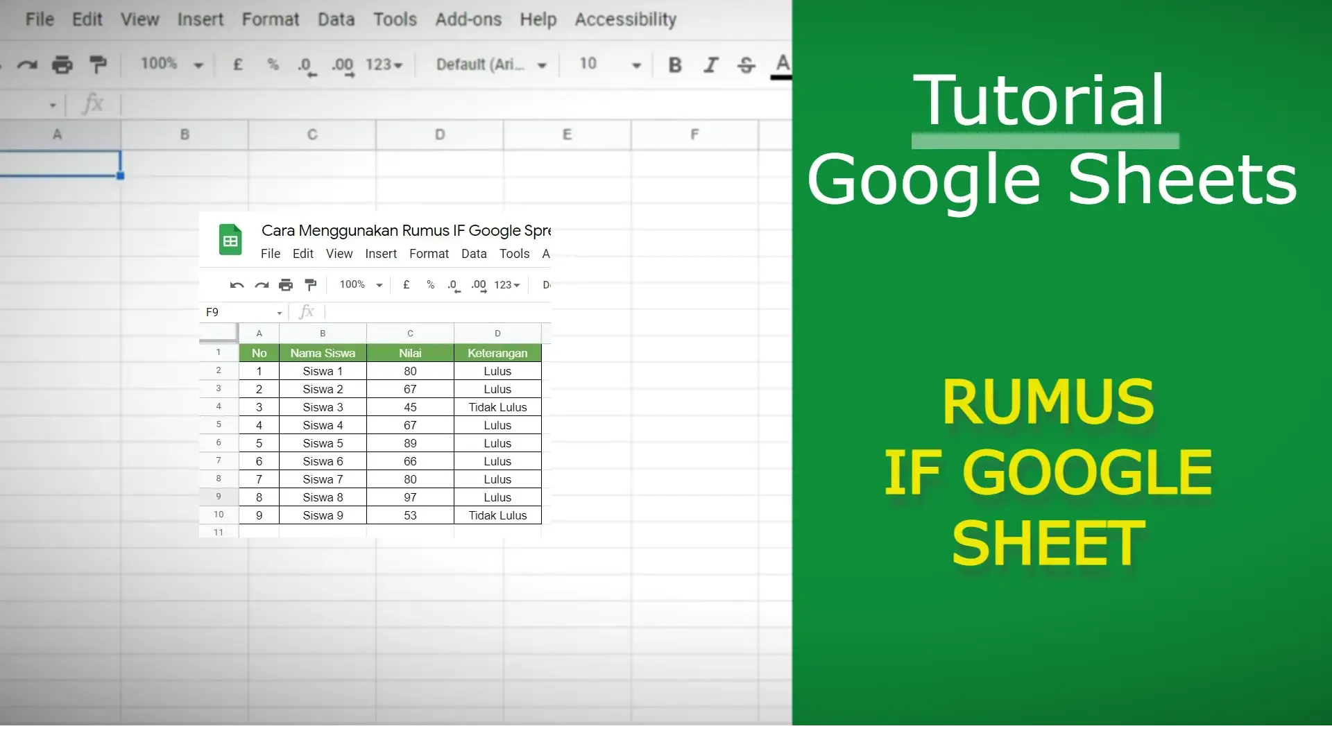 sampul Cara Menggunakan Fungsi IF Google Sheet