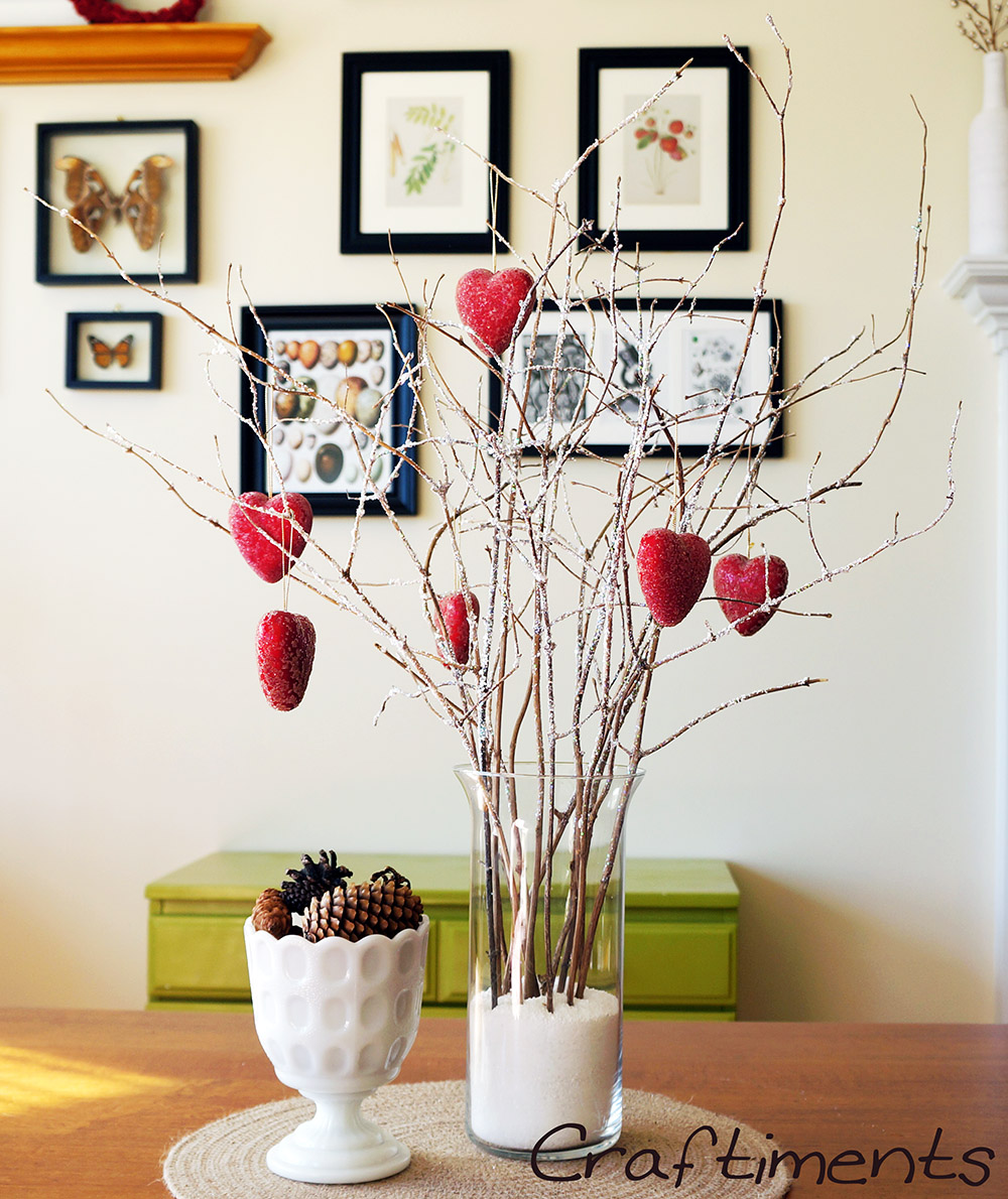 Craftiments: Winter Decor with a Hint of Valentine's Day