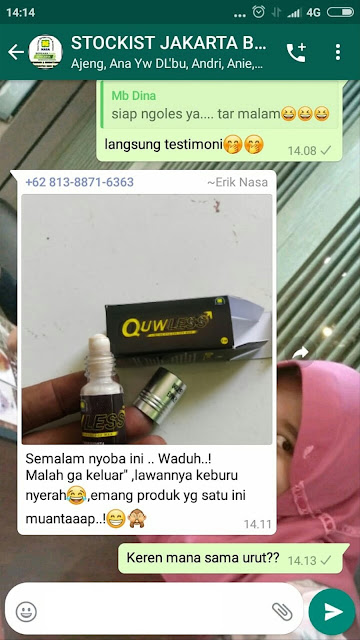 Obat Kuat Oles Pria Quwless Asli Nasa BPOM Resmi Hygiene For Man Tahan Lama