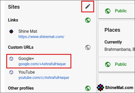 Google Plus username setup