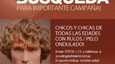 CASTING en BUENOS AIRES: Se buscan CHICOS y CHICAS de todas las edades con el pelo ondulado para COMERCIAL