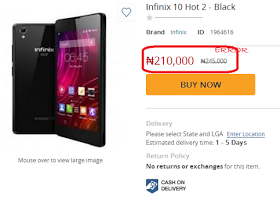 Infinix Hot 2 price