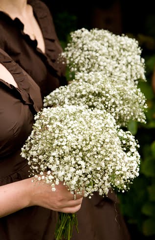 Baby's breath bouquet are timeless and the tiny white flowers will match any