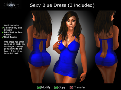 BSN Sexy Blue Dress (3 included)